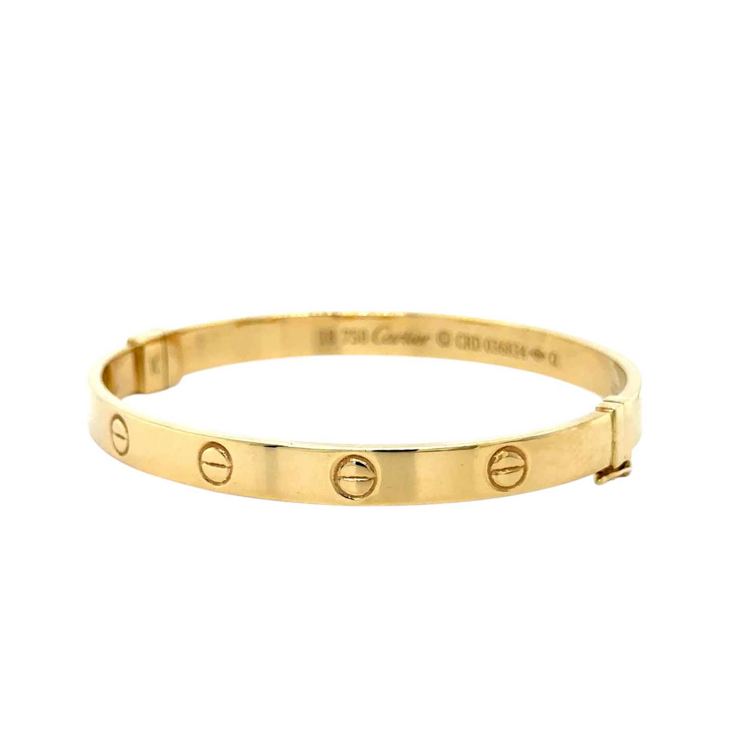 Cartier-Inspired Gold Bracelet with Screw Motif