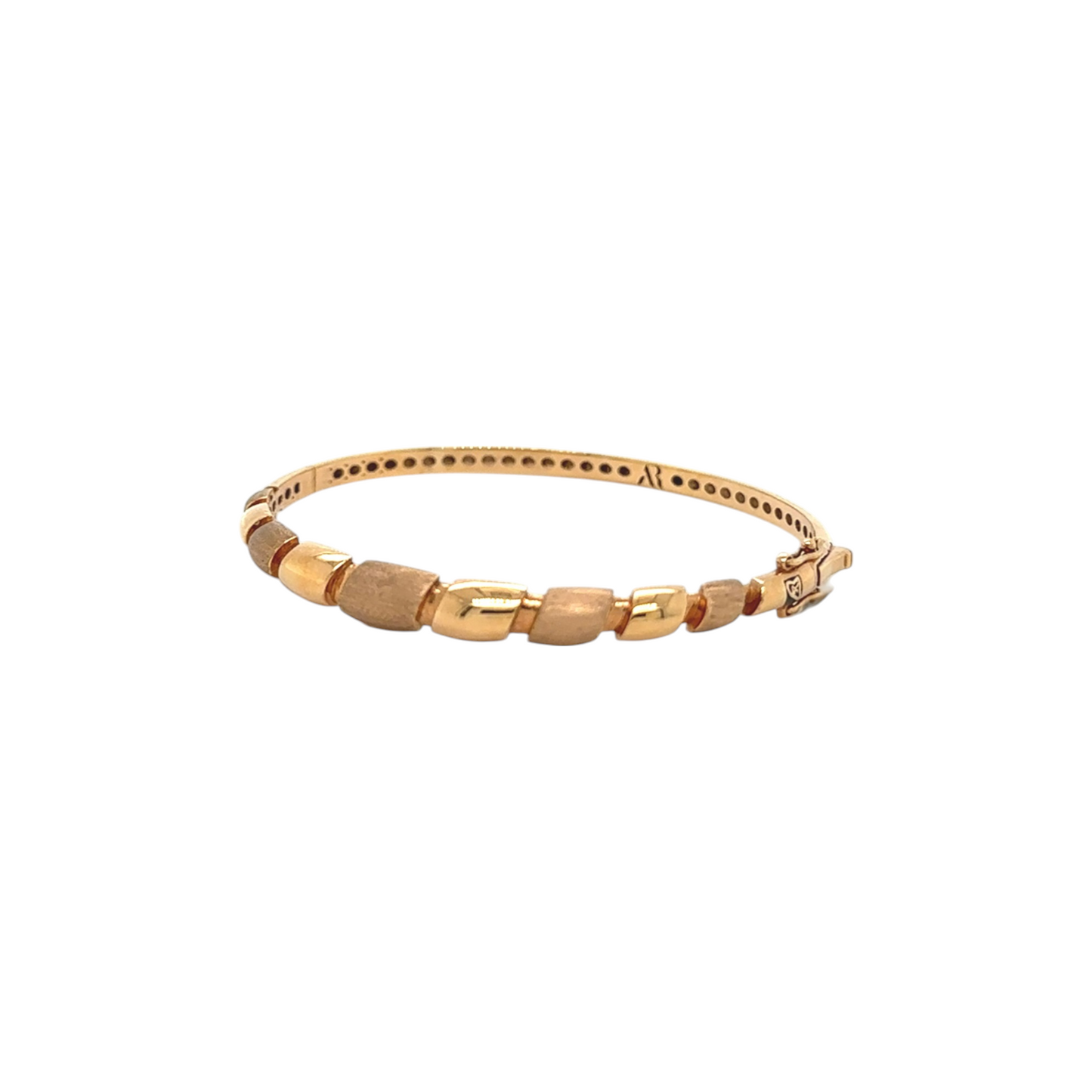 Textured Gold Bracelet with Modern Finish
