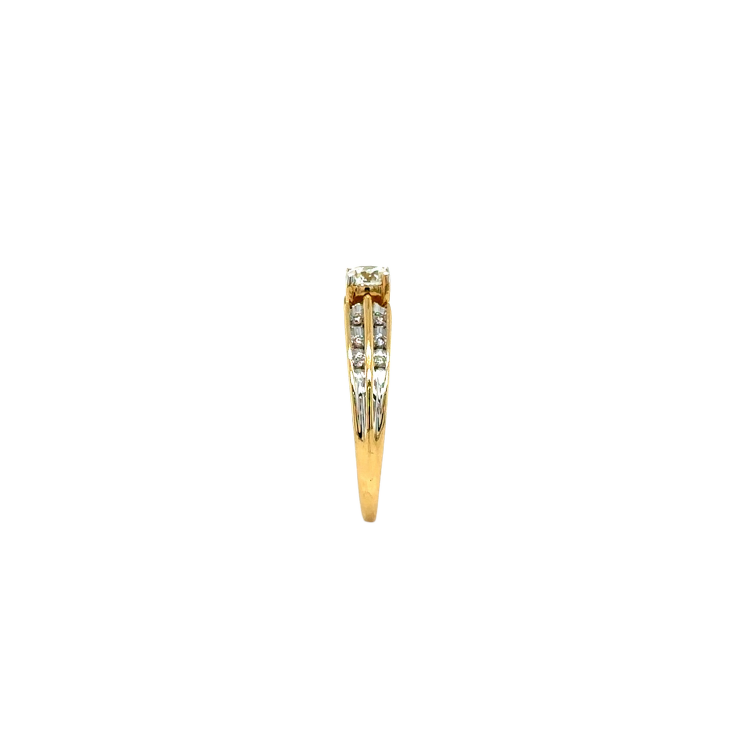 Timeless Two-Tone Solitaire Diamond Ring