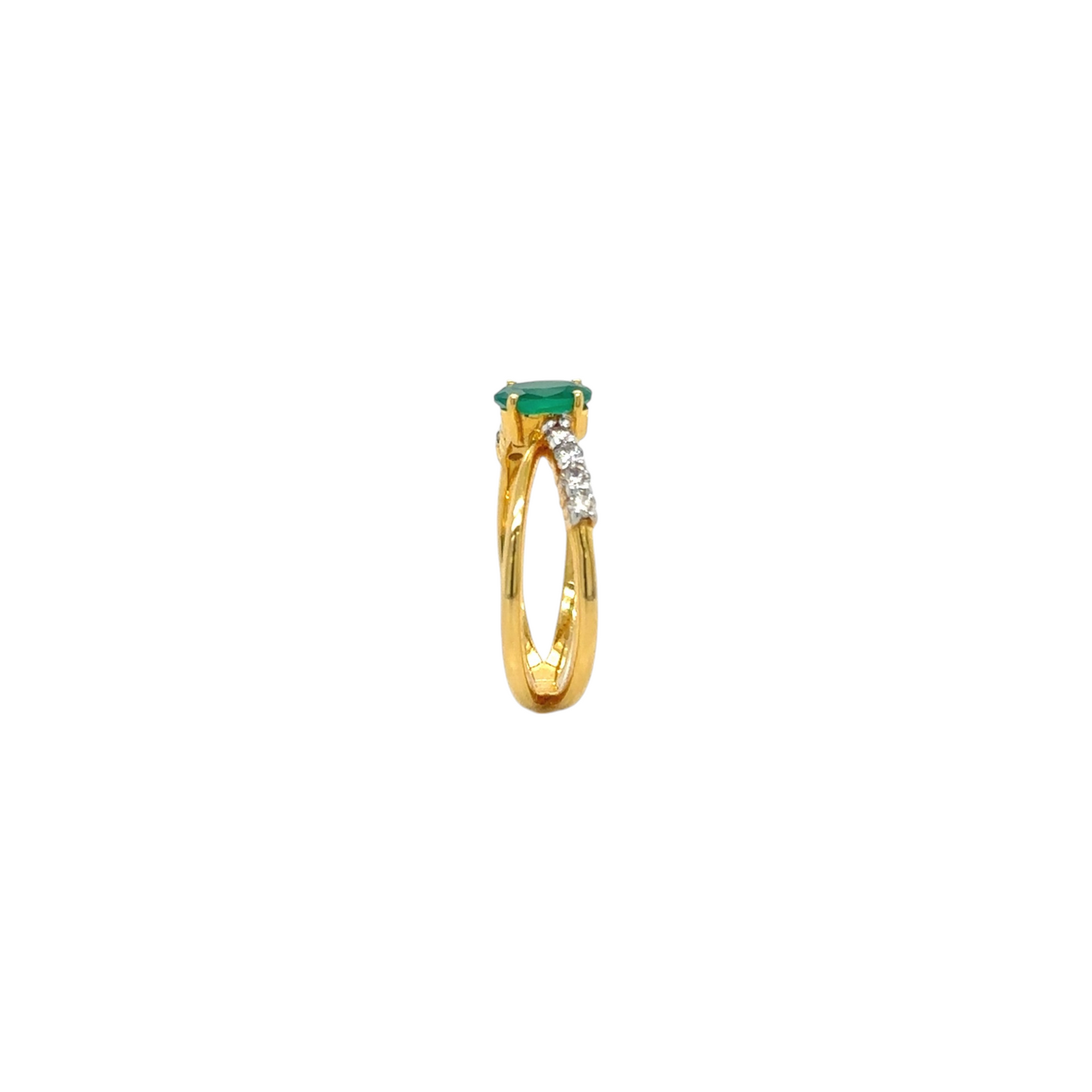 Emerald Infinity Diamond Ring