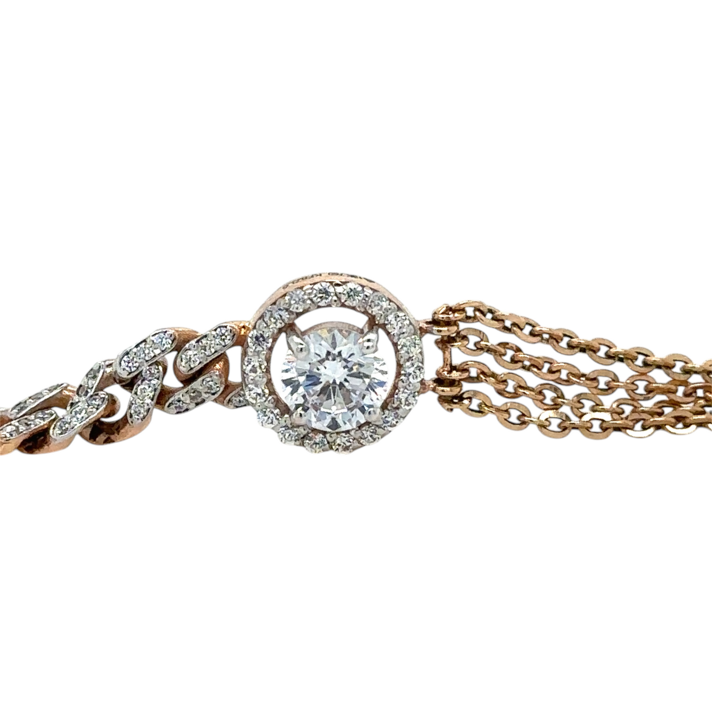 Radiant Halo Gold Bracelet