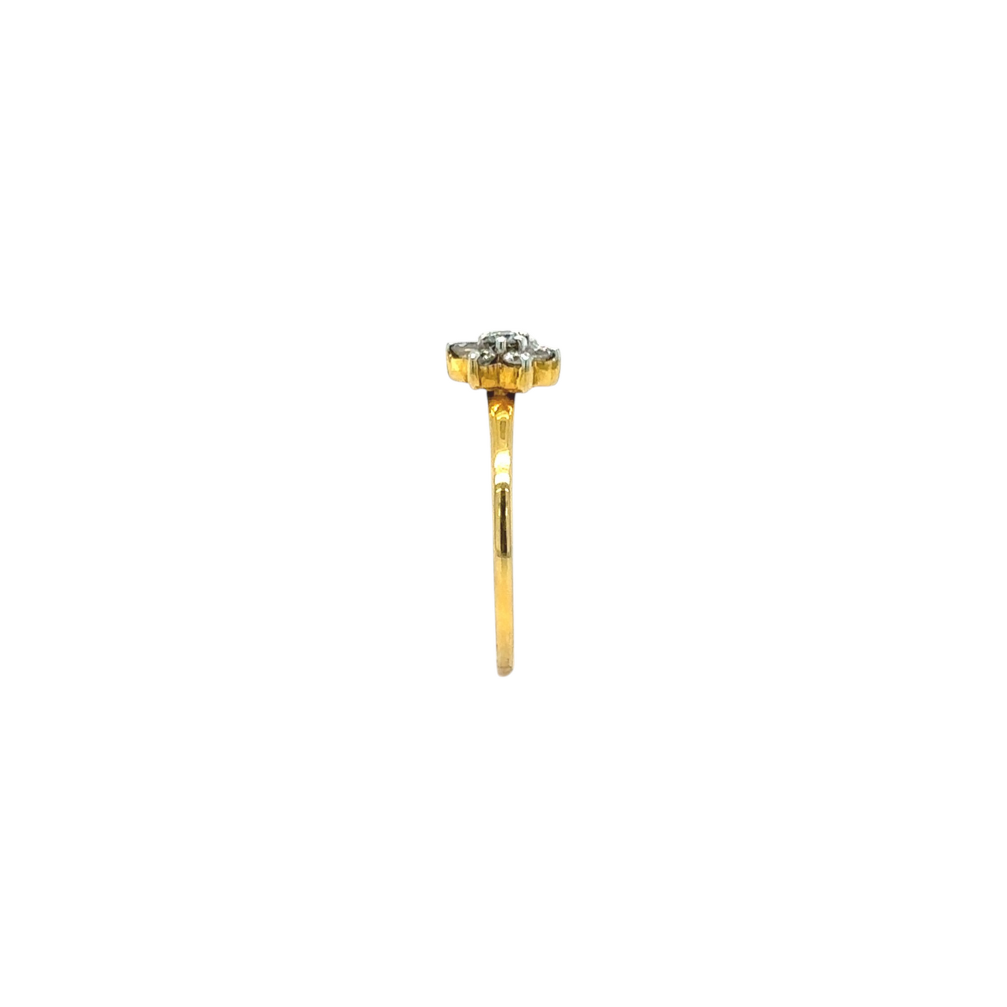 Starburst Diamond Cluster Ring