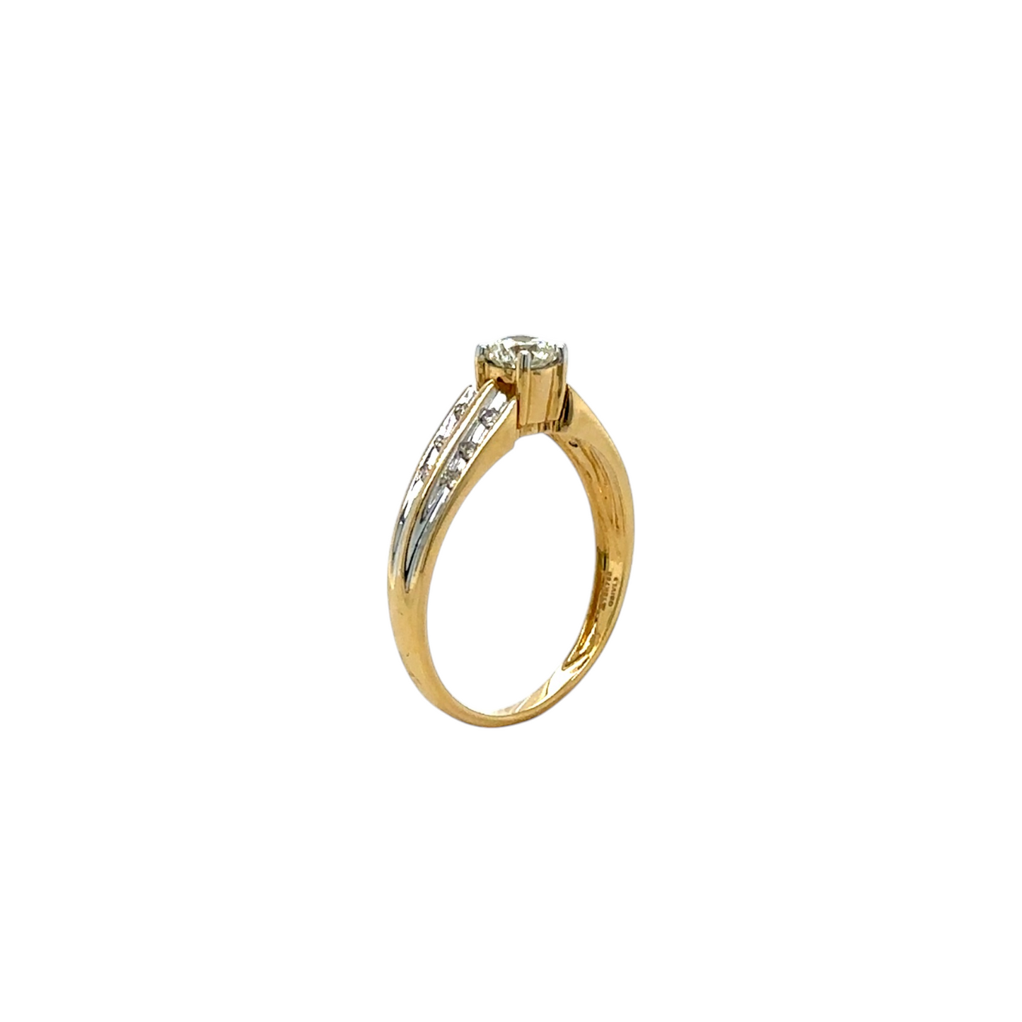 Timeless Two-Tone Solitaire Diamond Ring