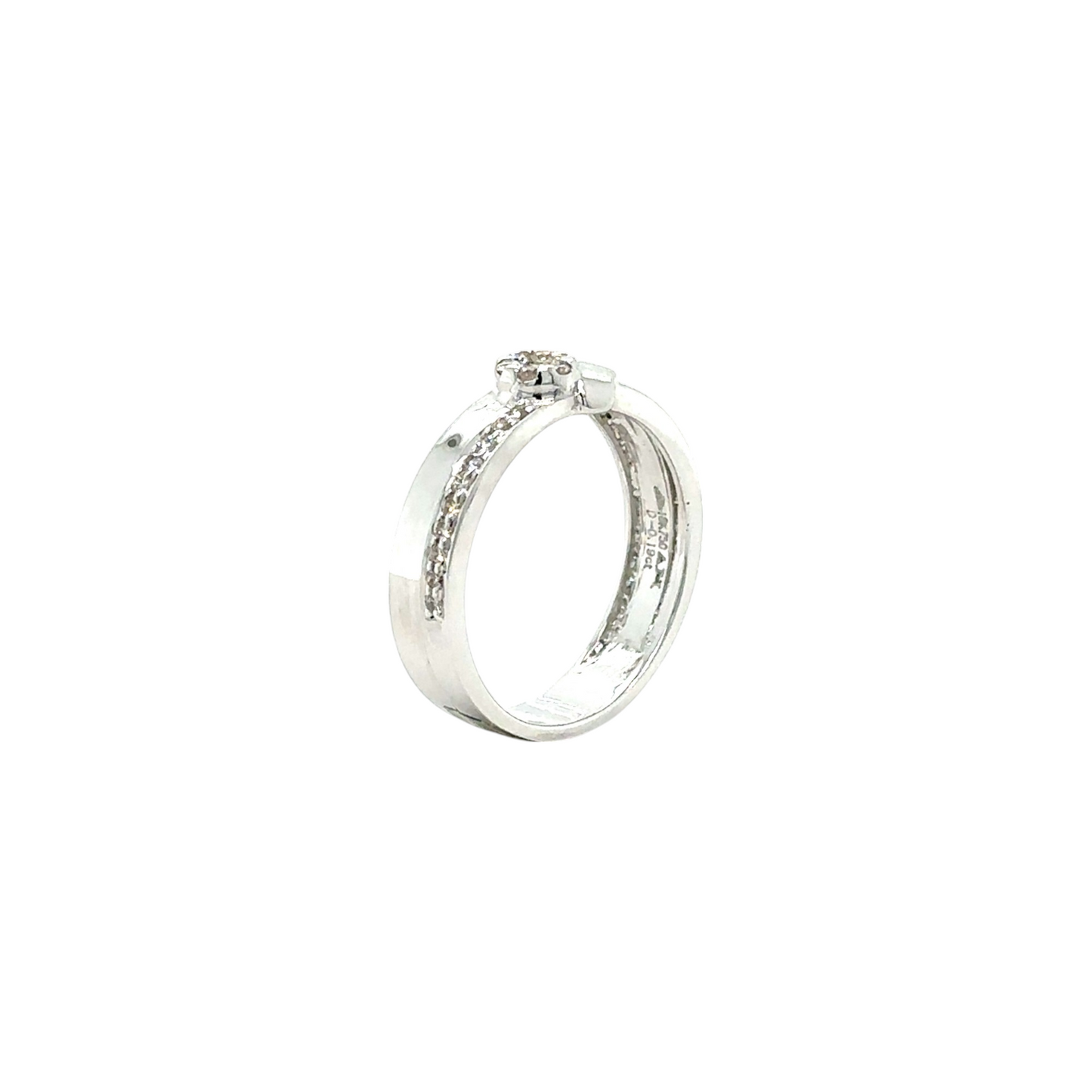 Sleek White Gold Diamond Men's Ring with Modern Design