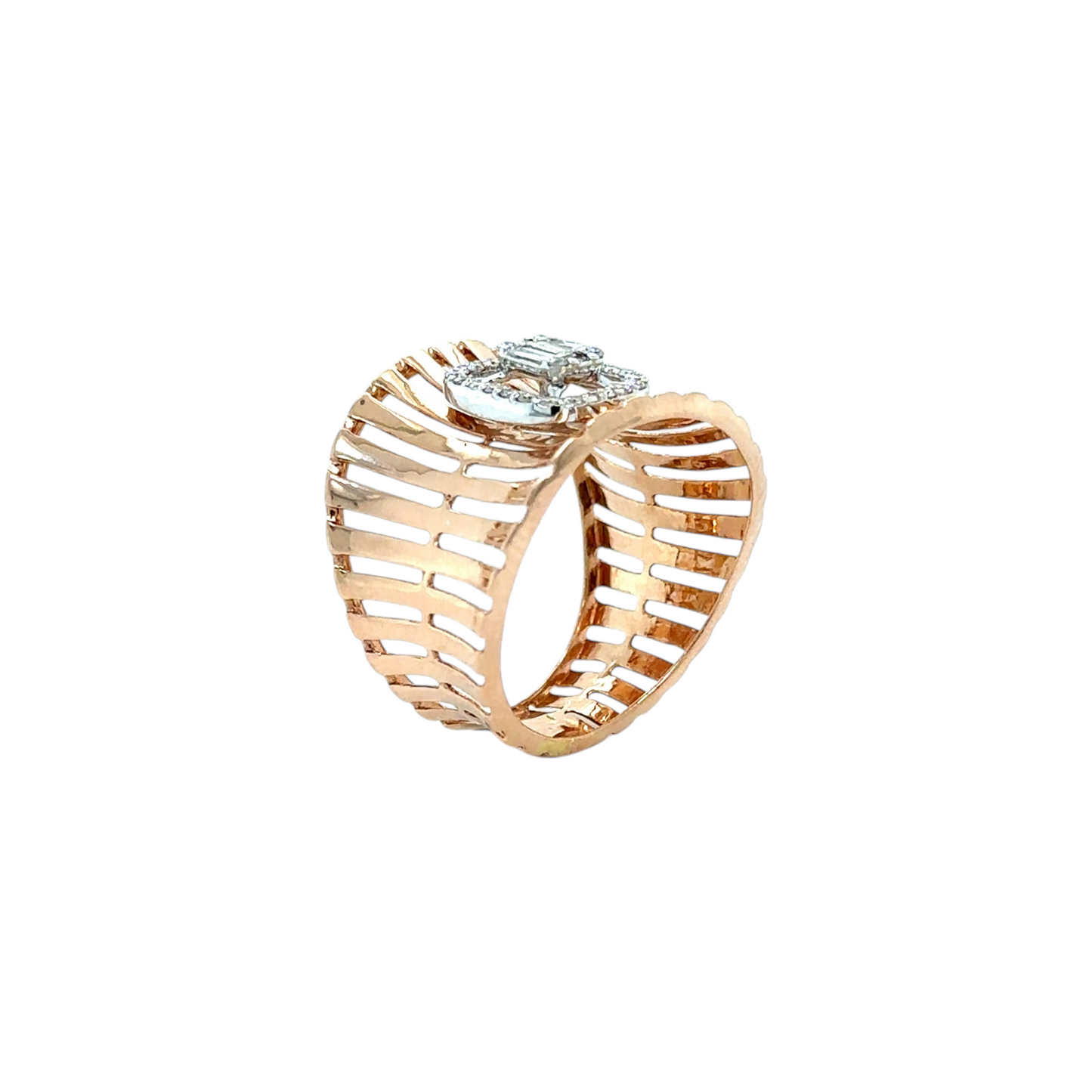 Radiant Wide Band Diamond Ring