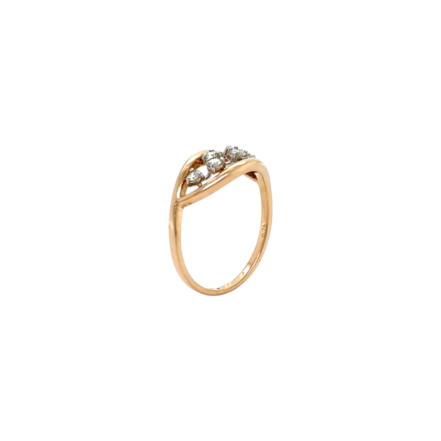 Graceful Teardrop Diamond Ring