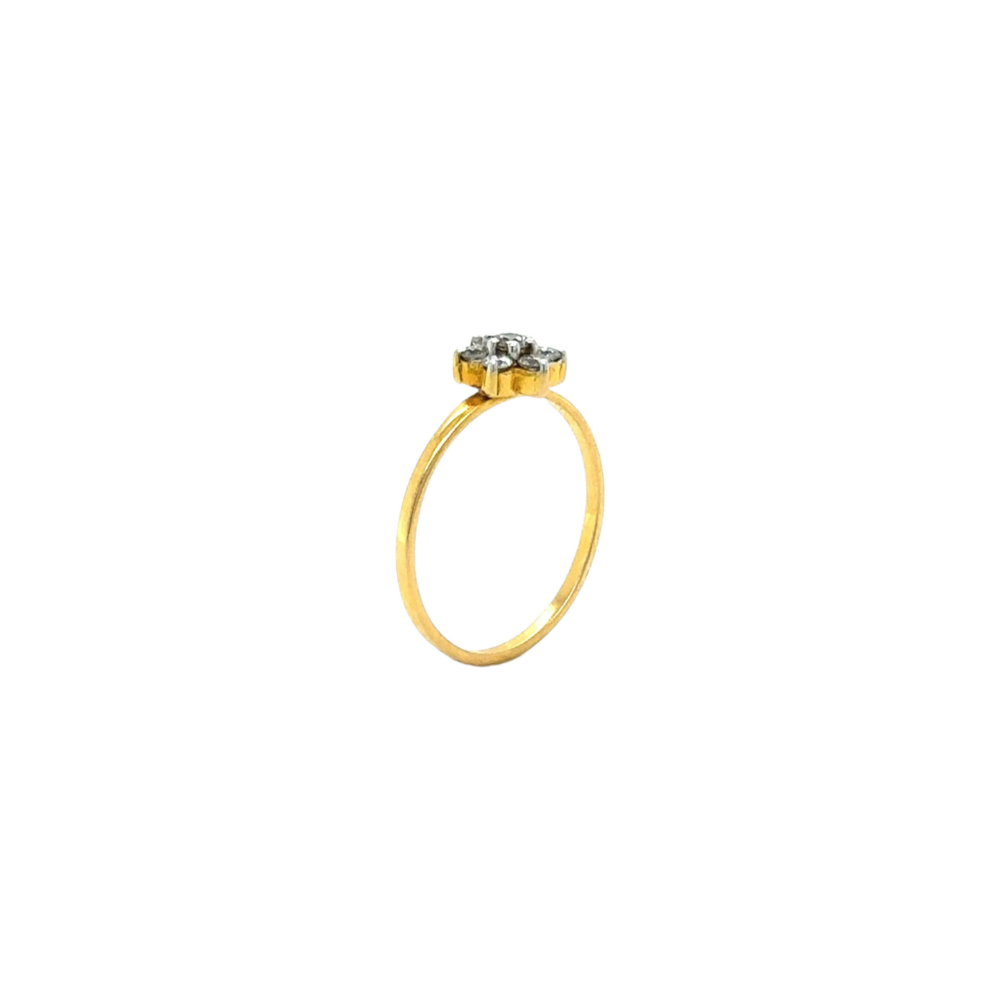 Starburst Diamond Cluster Ring