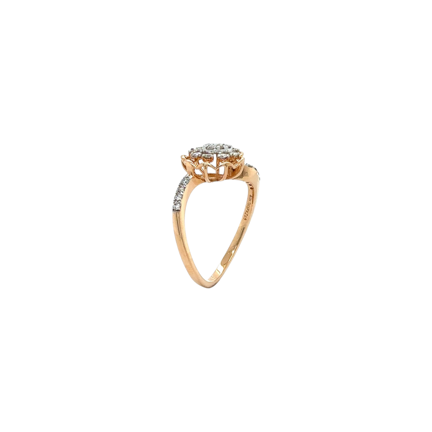 Blossoming Diamond Petal Ring