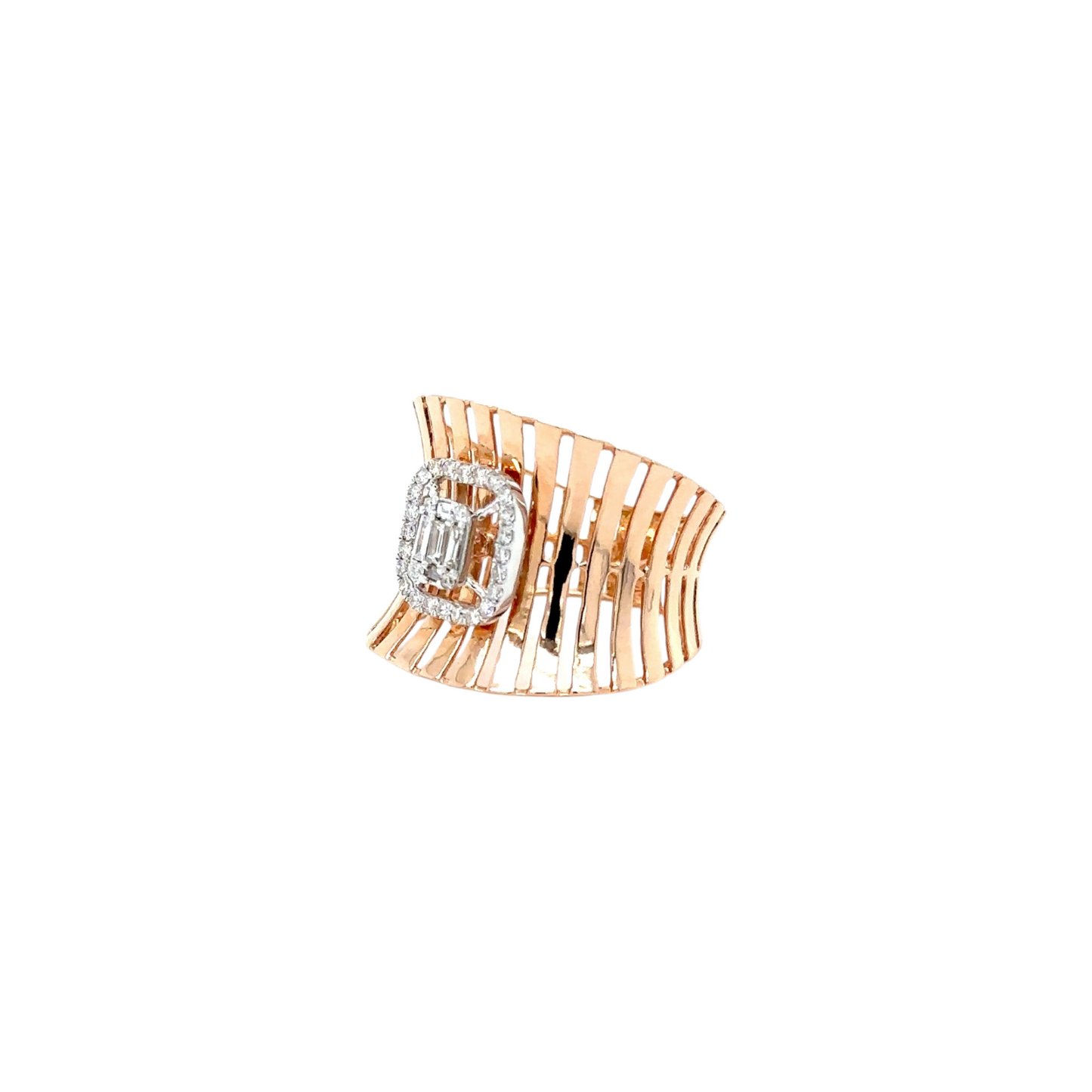 Radiant Wide Band Diamond Ring