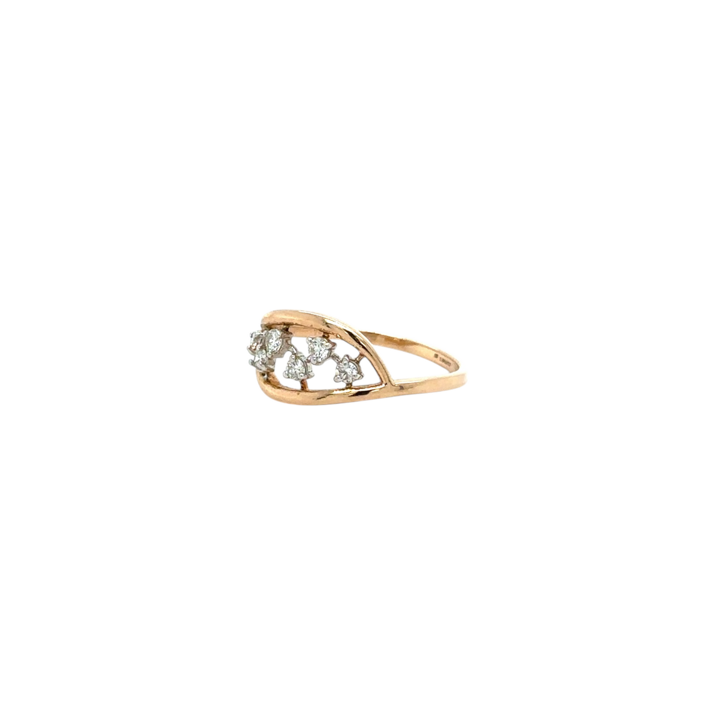 Graceful Teardrop Diamond Ring
