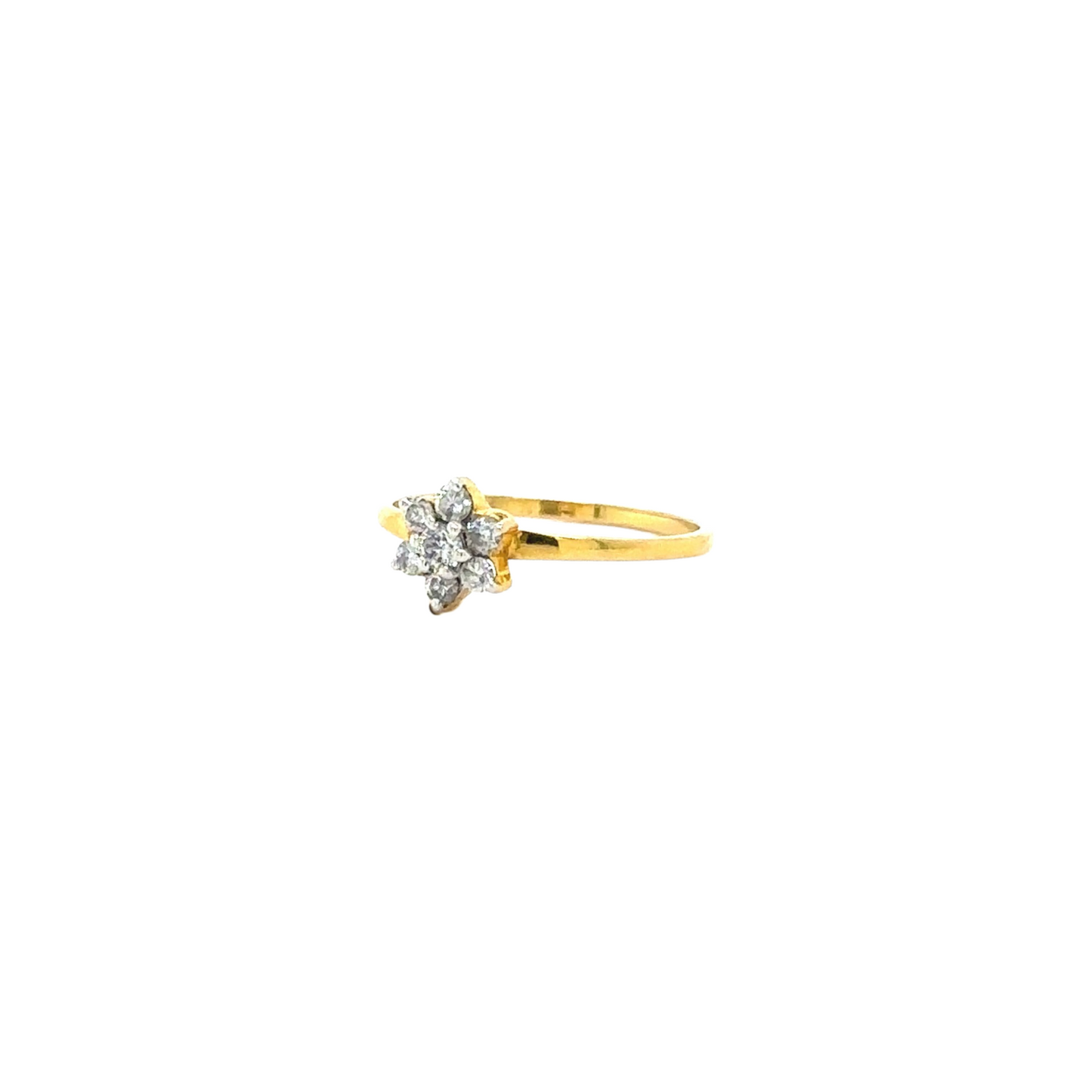 Starburst Diamond Cluster Ring