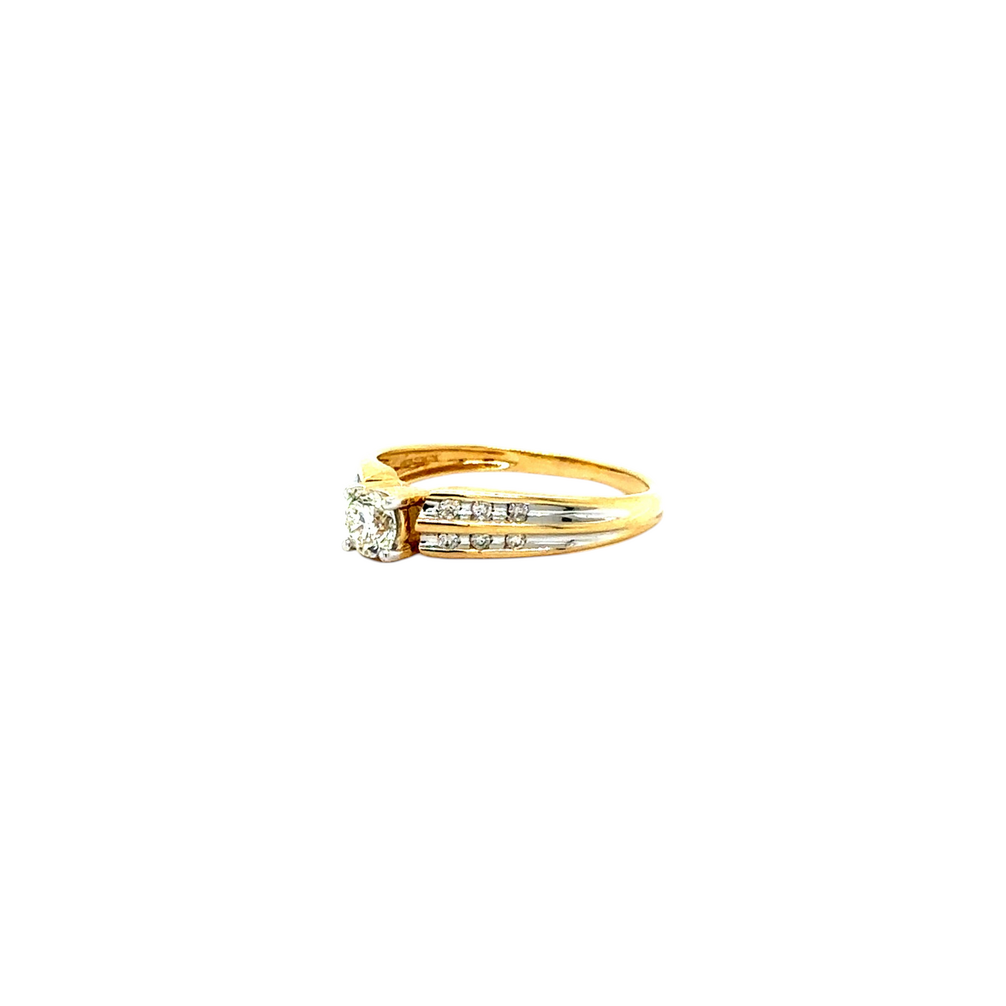Timeless Two-Tone Solitaire Diamond Ring