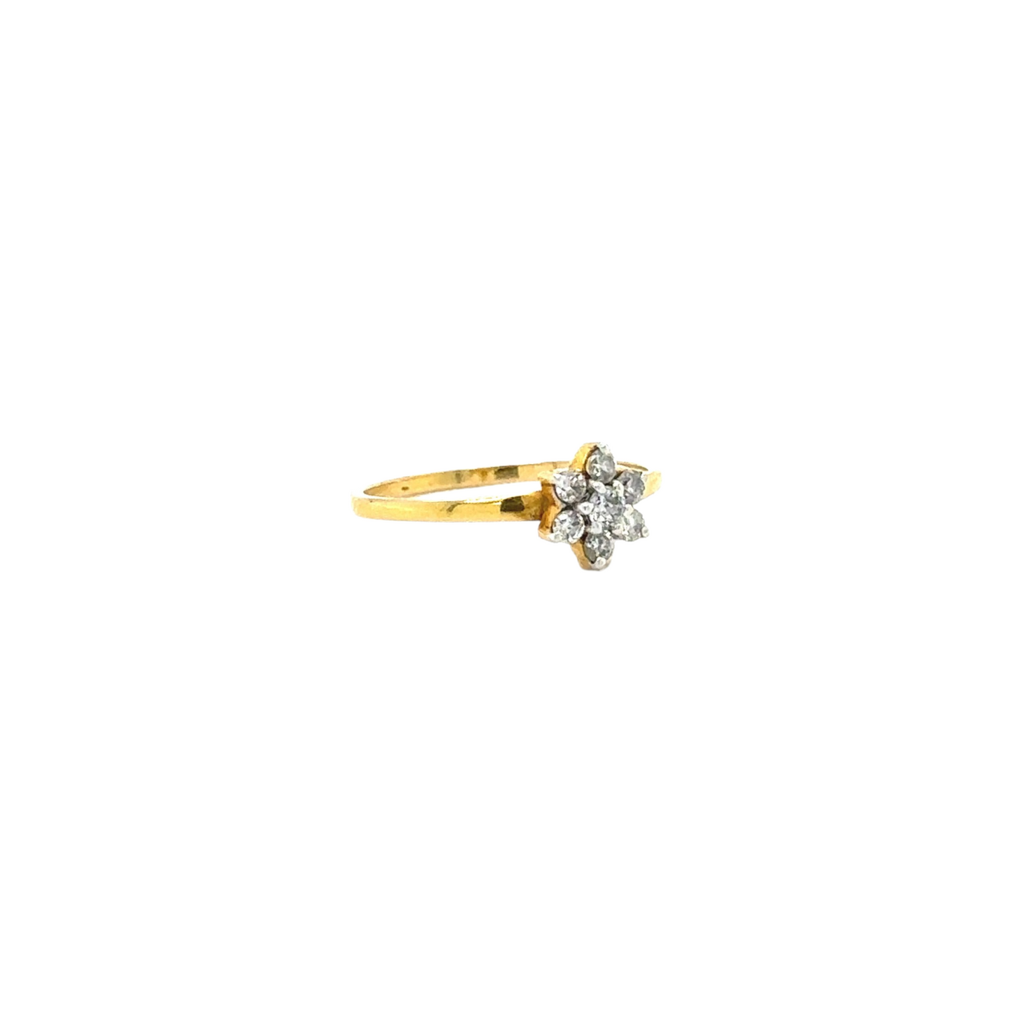 Starburst Diamond Cluster Ring
