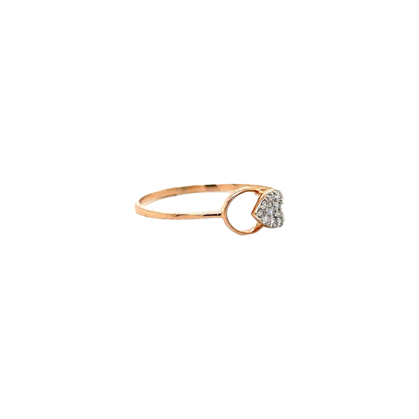 Minimalist Heart Diamond Ring