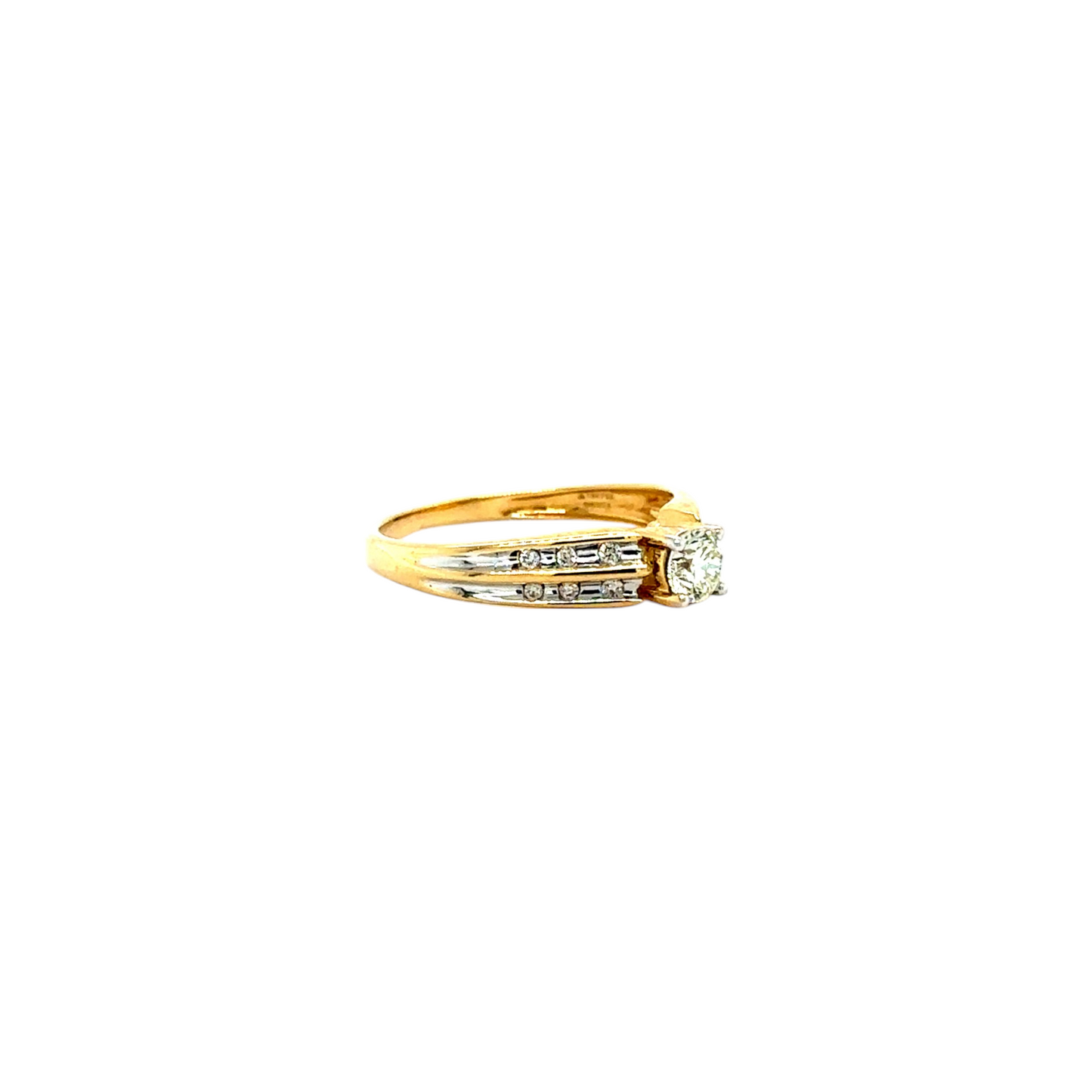 Timeless Two-Tone Solitaire Diamond Ring