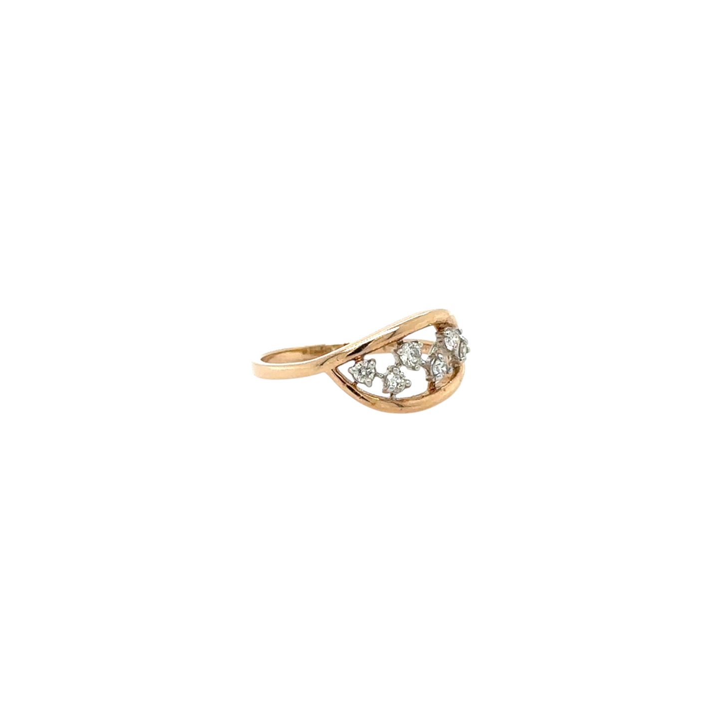 Graceful Teardrop Diamond Ring
