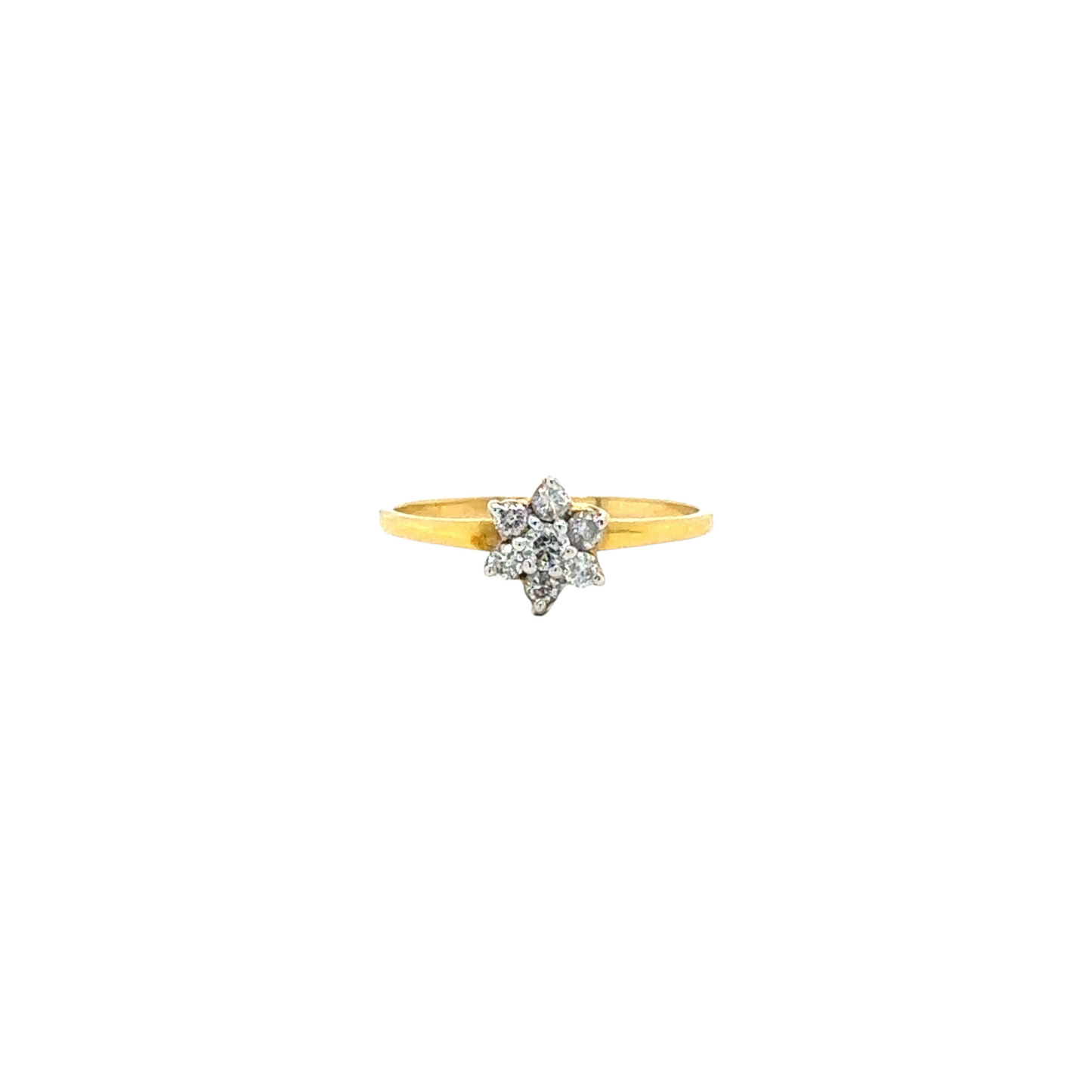 Starburst Diamond Cluster Ring