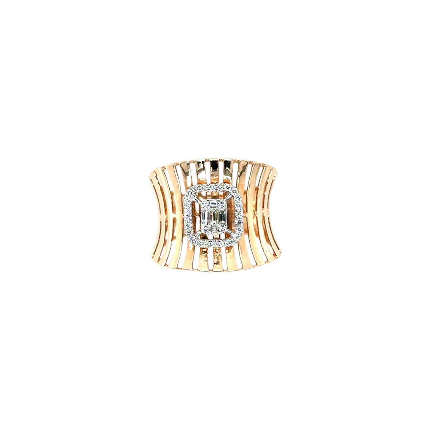 Radiant Wide Band Diamond Ring