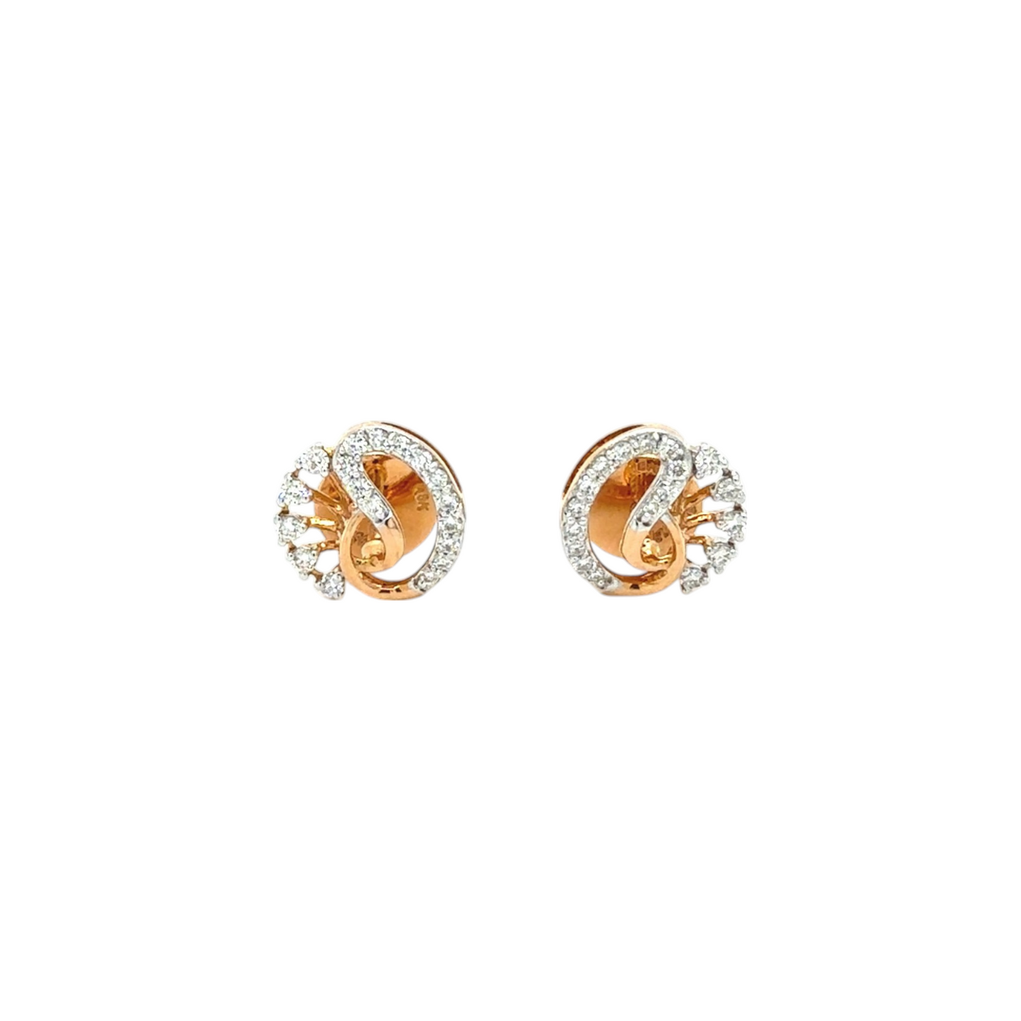 Elegant Diamond Swirl Studs
