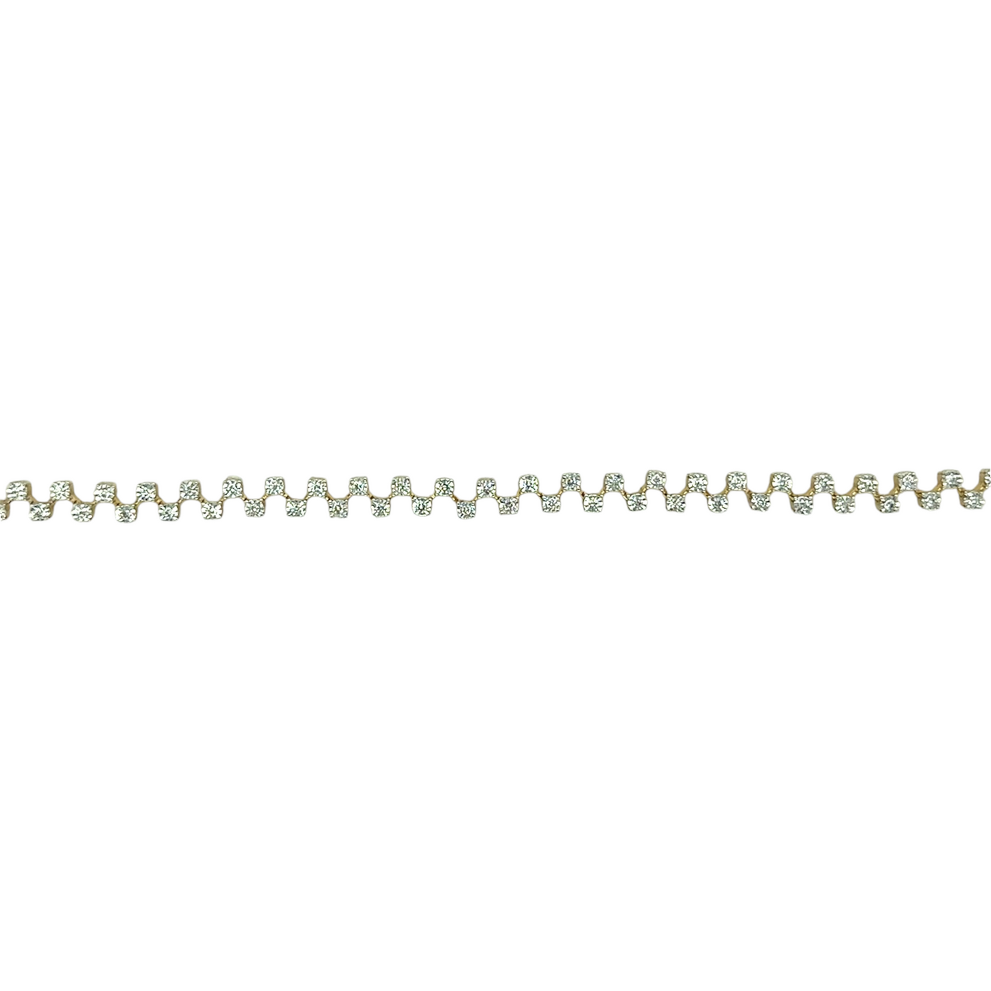 Diamond-Studded Gold Tennis Bracelet