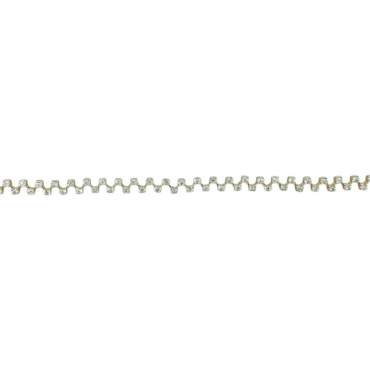 Diamond-Studded Gold Tennis Bracelet