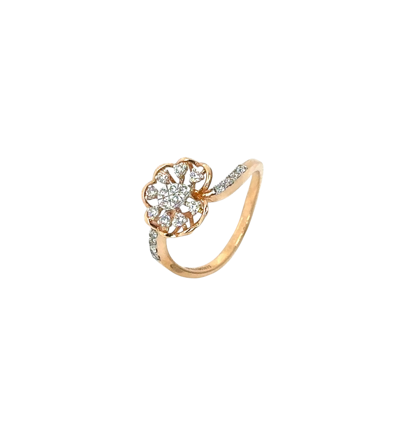Blossoming Diamond Petal Ring