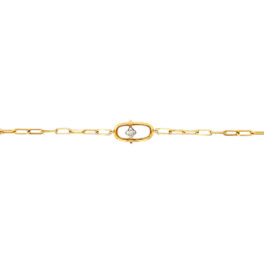 Minimalist Diamond Link Bracelet