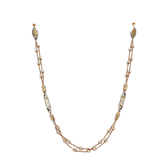 Elegant Dual-Tone Beaded Chain