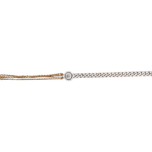 Radiant Halo Gold Bracelet