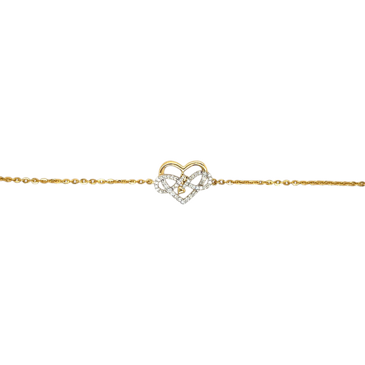 Heart-Inspired Diamond Bracelet