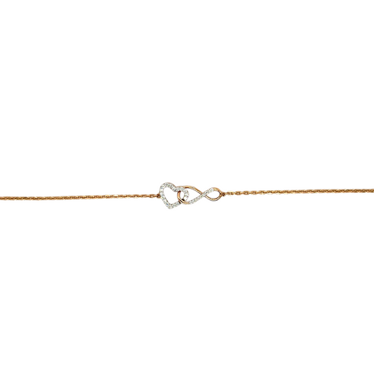 Infinity Heart Diamond Bracelet