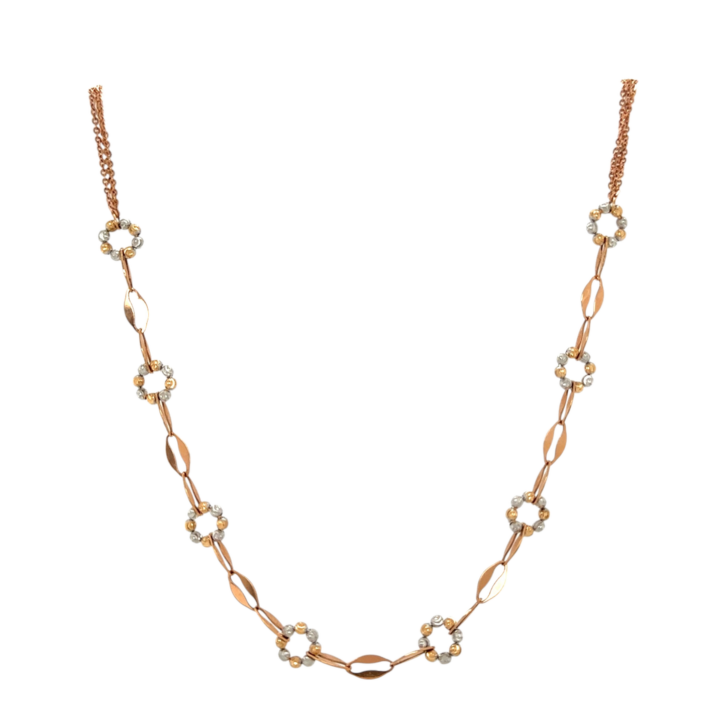 Elegant Rose Gold Floral Necklace