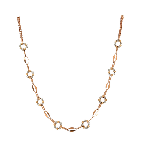 Elegant Rose Gold Floral Necklace