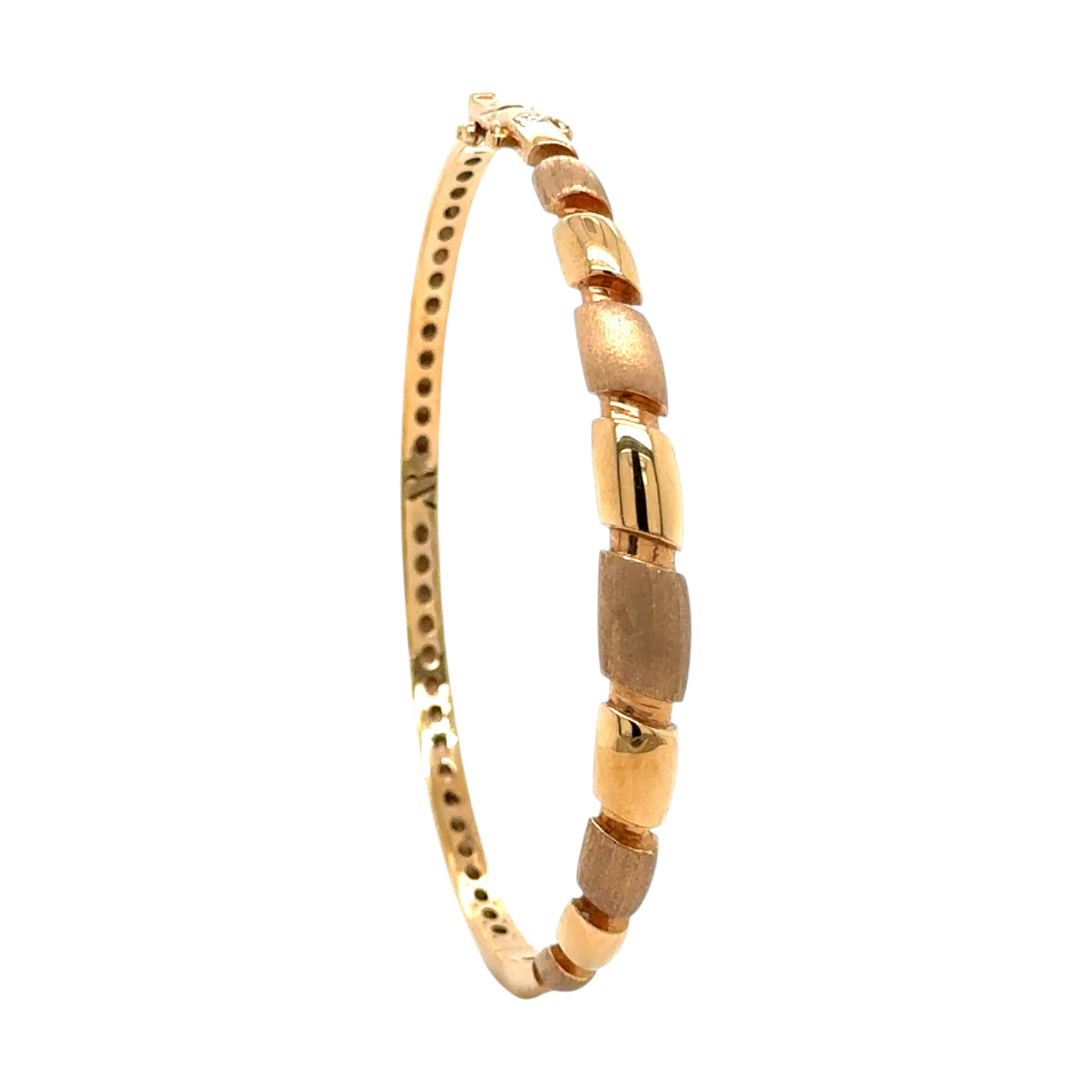 Textured Gold Bracelet with Modern Finish