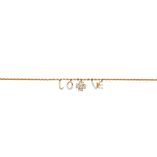 Love Themed Diamond Bracelet