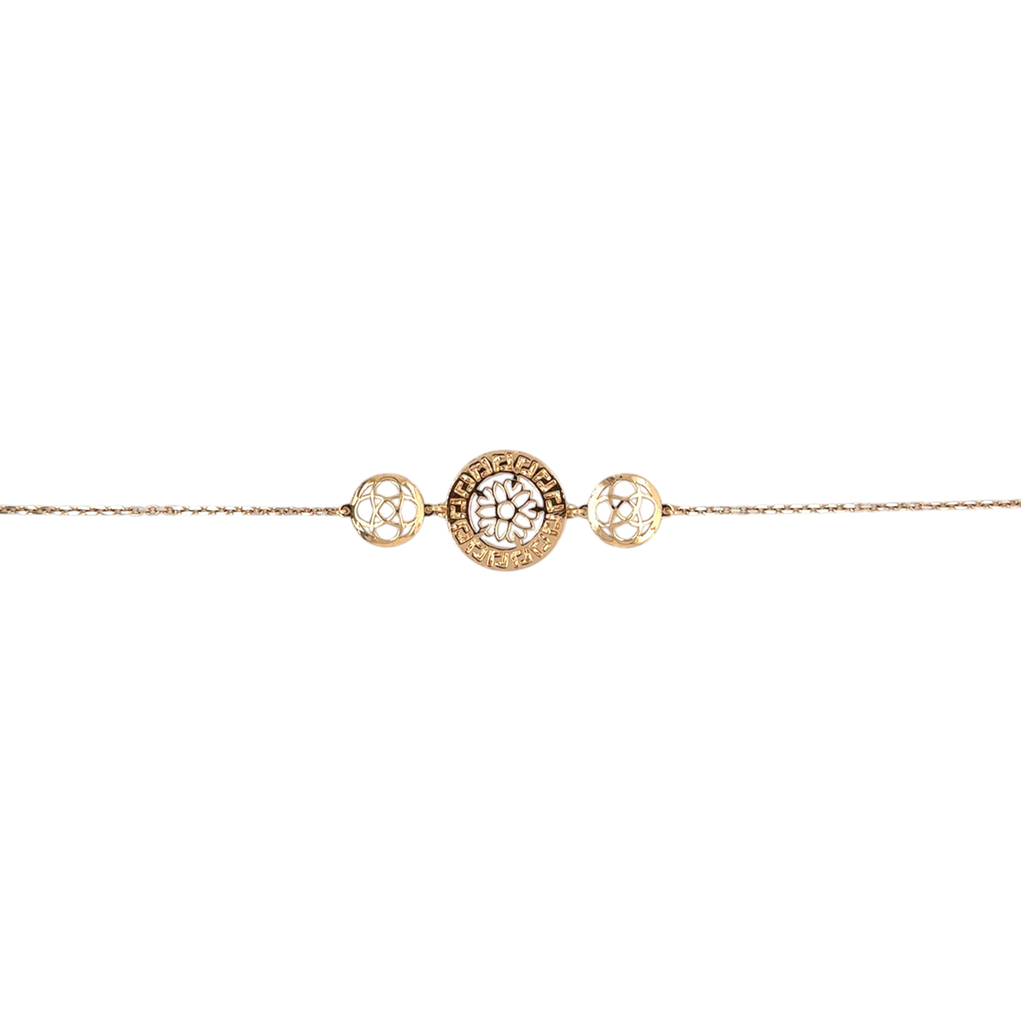 Lotus Motif Gold Bracelet