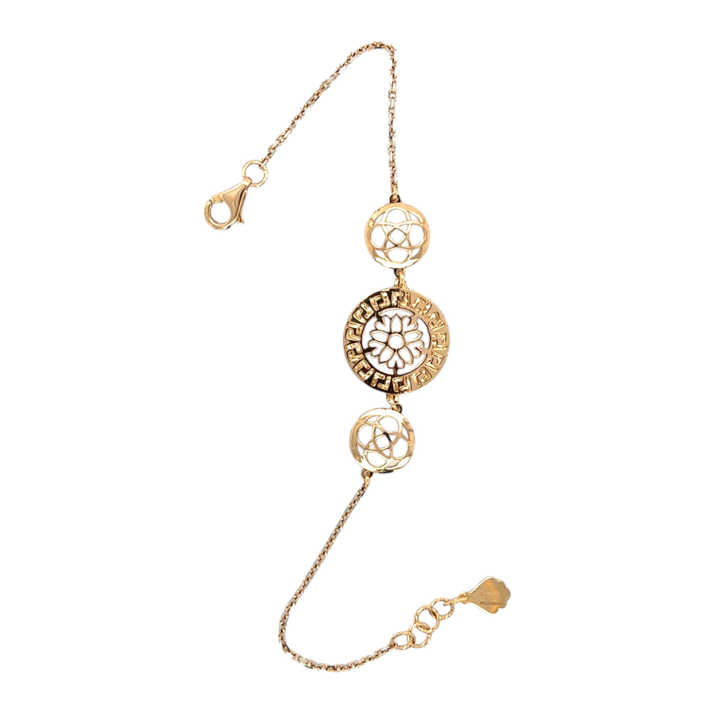 Lotus Motif Gold Bracelet