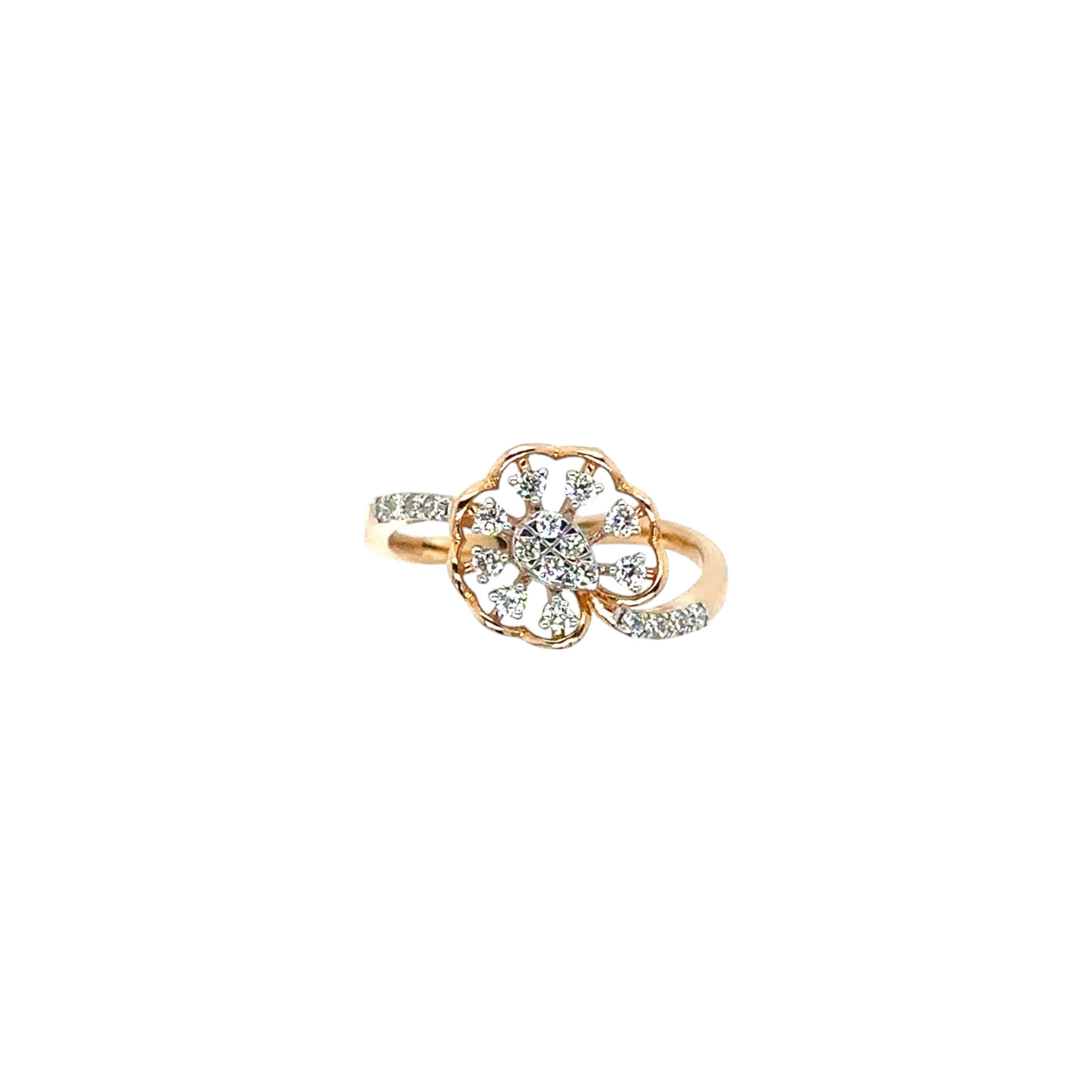 Blossoming Diamond Petal Ring
