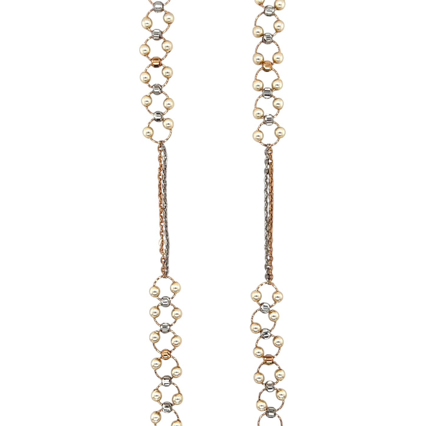 Elegant Floral Pearl Chain Necklace