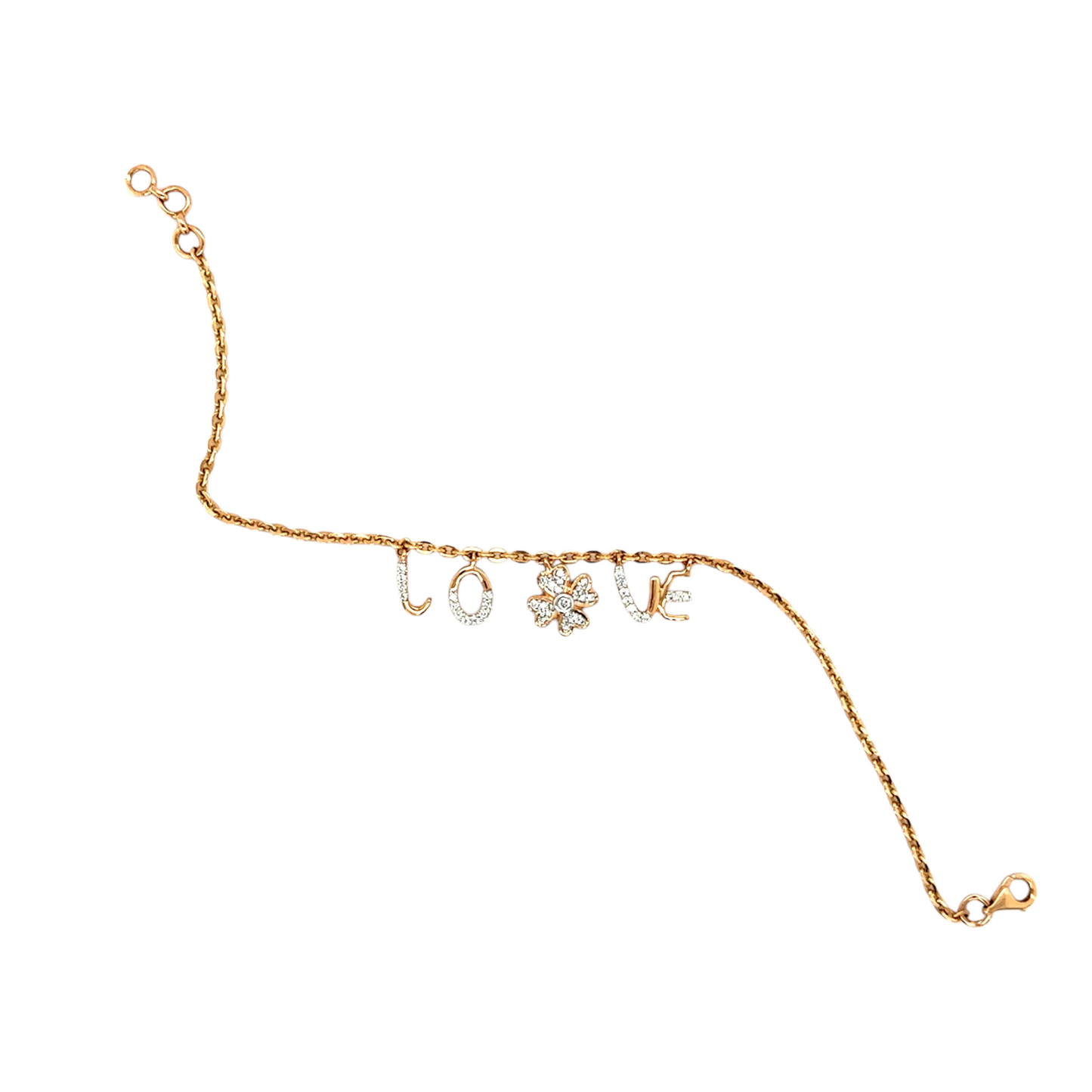 Love Themed Diamond Bracelet