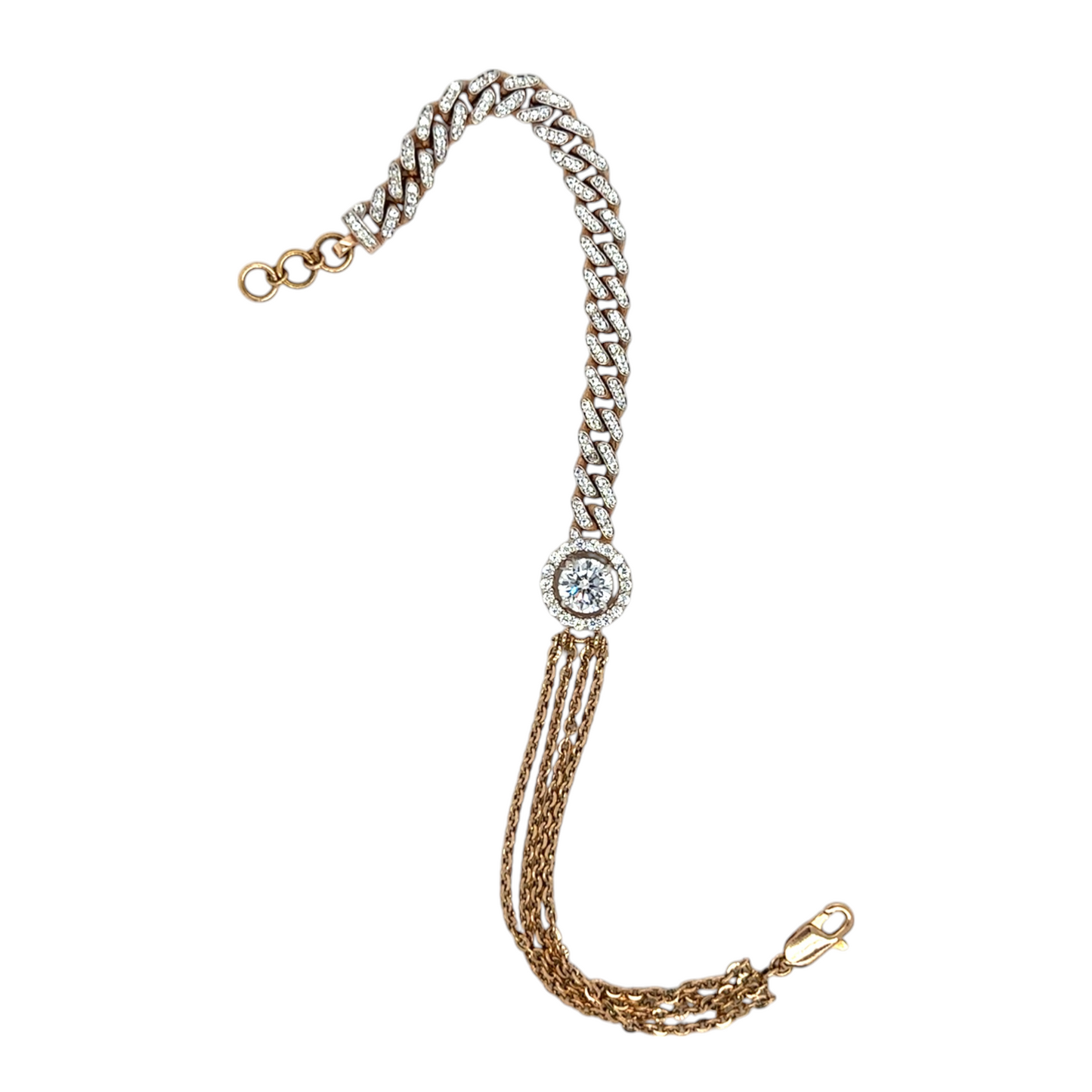 Radiant Halo Gold Bracelet