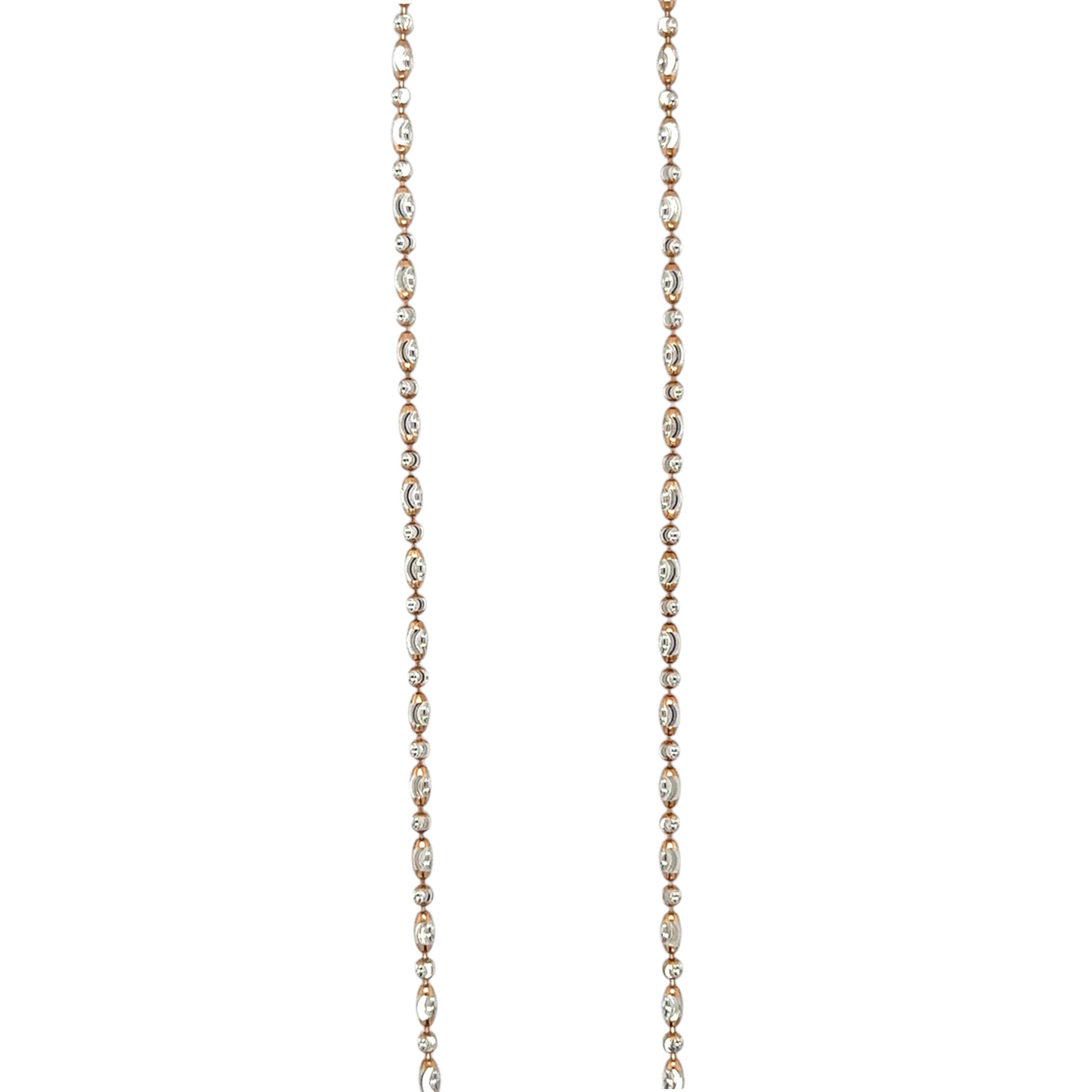 Elegant Two-Tone Beaded Gold Chain