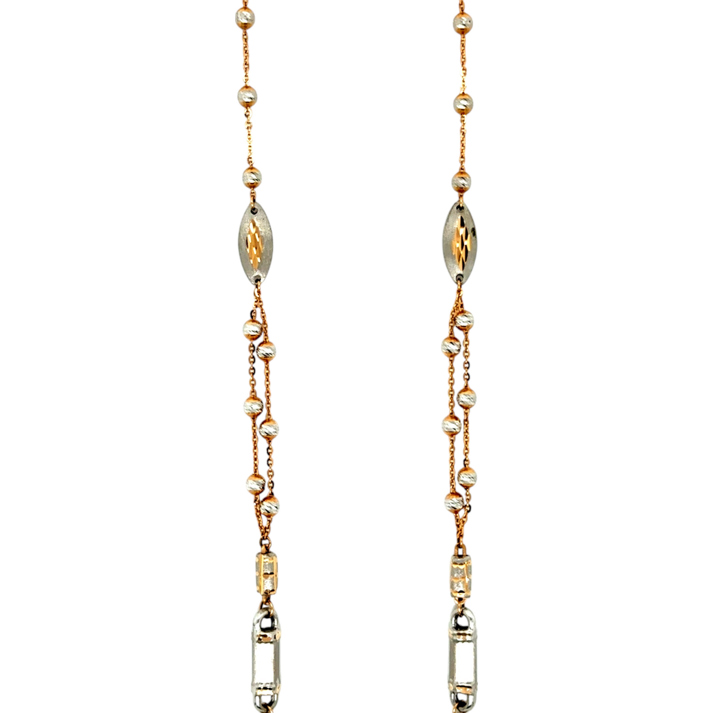 Elegant Dual-Tone Beaded Chain