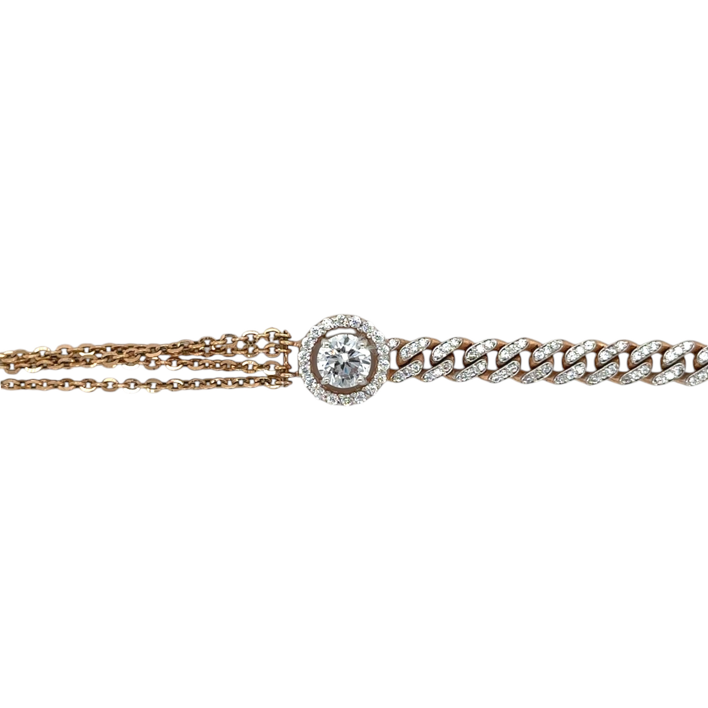 Radiant Halo Gold Bracelet
