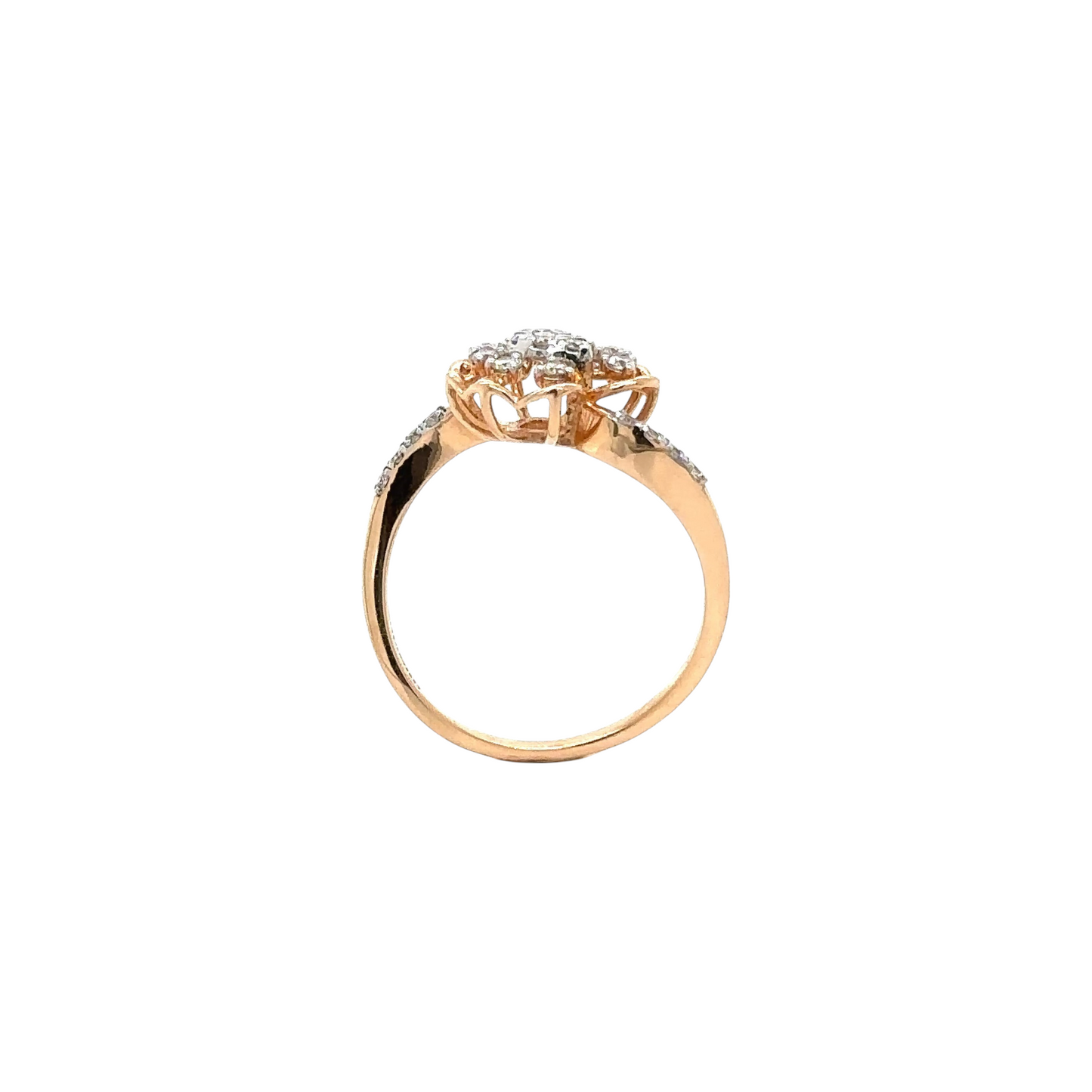 Blossoming Diamond Petal Ring