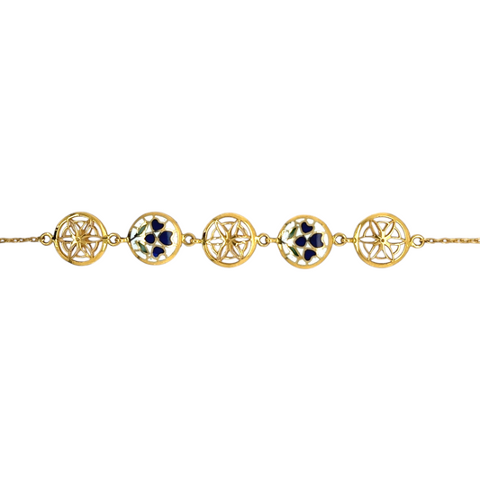 Enamel Gold Star Bracelet