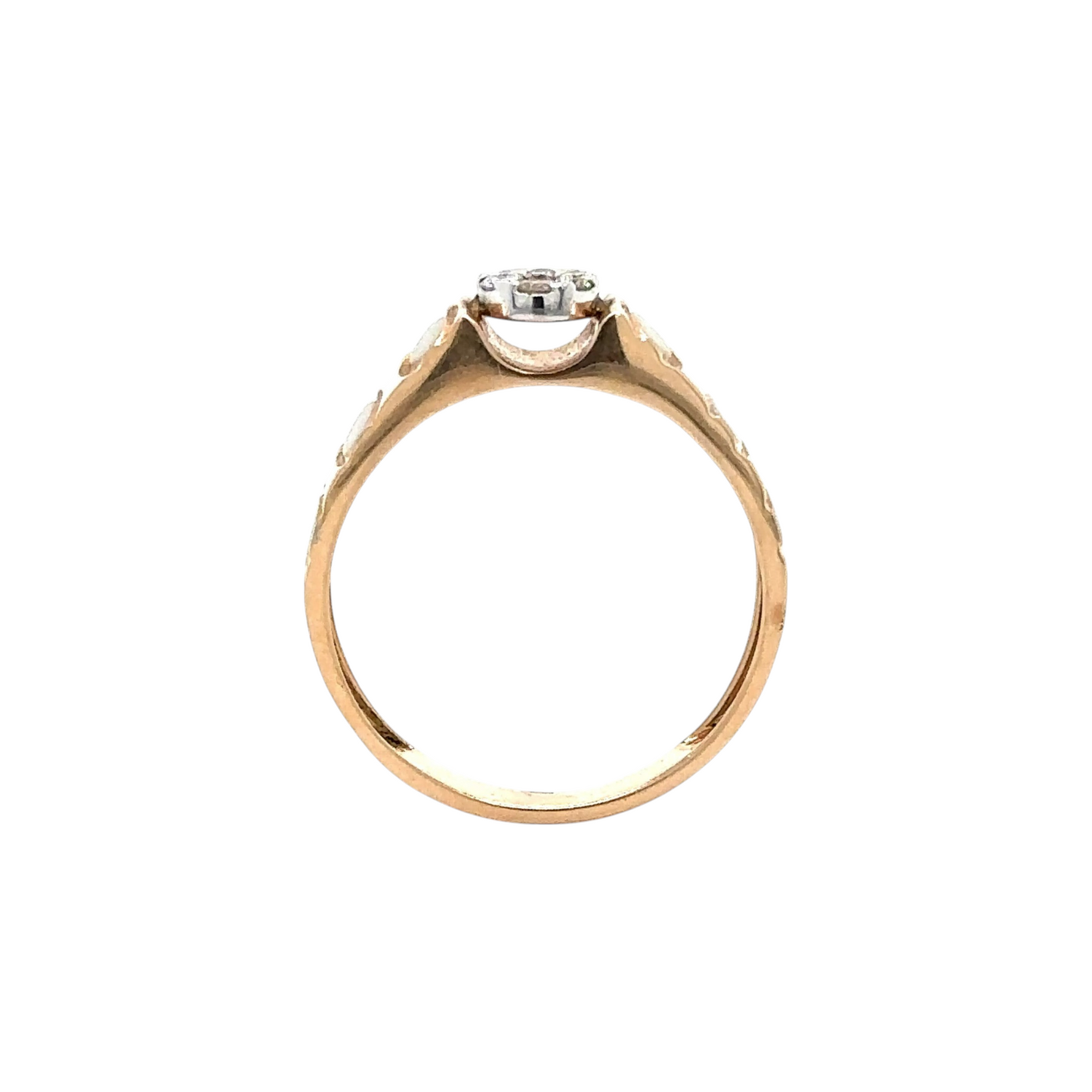 Elegant Diamond Men's Ring with Textured Band