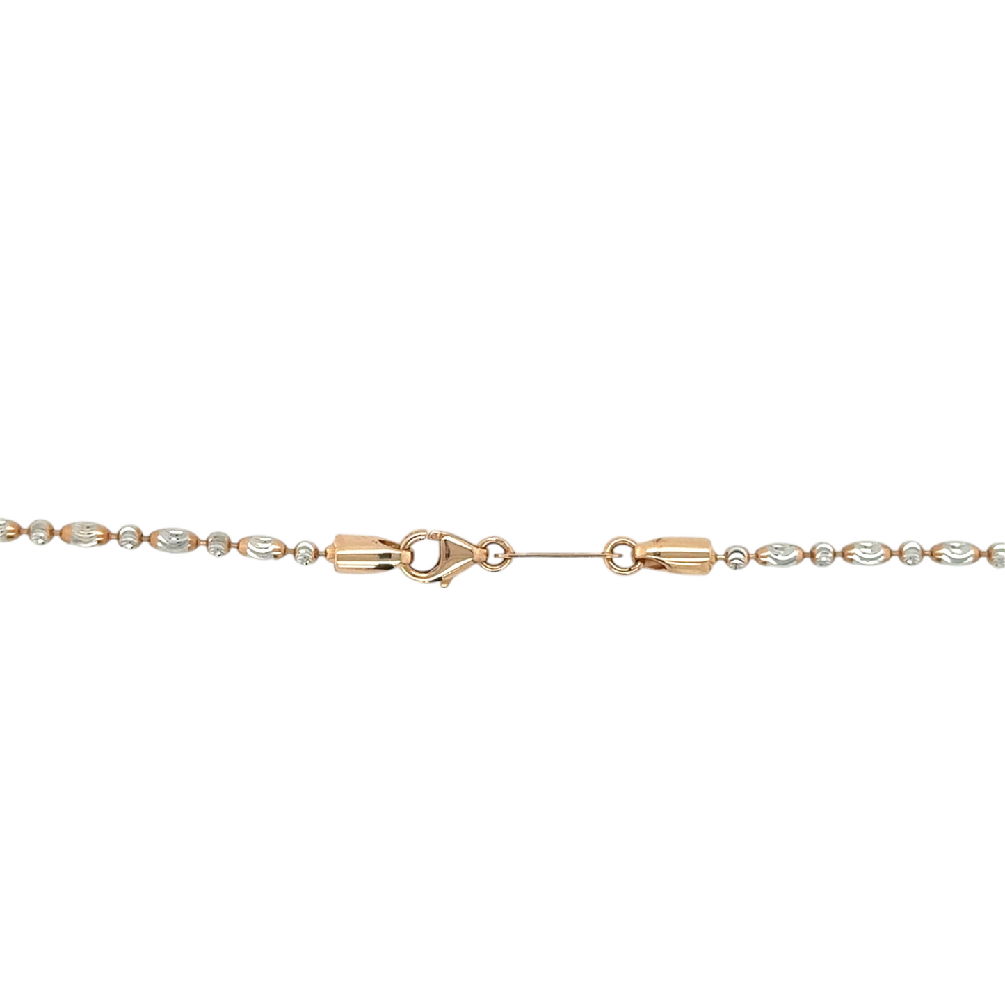 Elegant Two-Tone Beaded Gold Chain