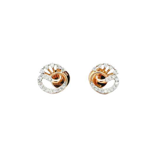 Elegant Diamond Swirl Studs