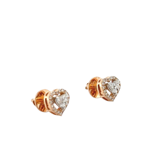 Radiant Heart Diamond Studs